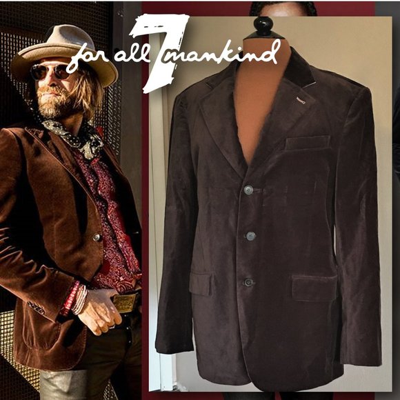 7 For All Mankind Other - 7 FOR ALL MANKIND Men’s Velvet Blazer  | LARGE
